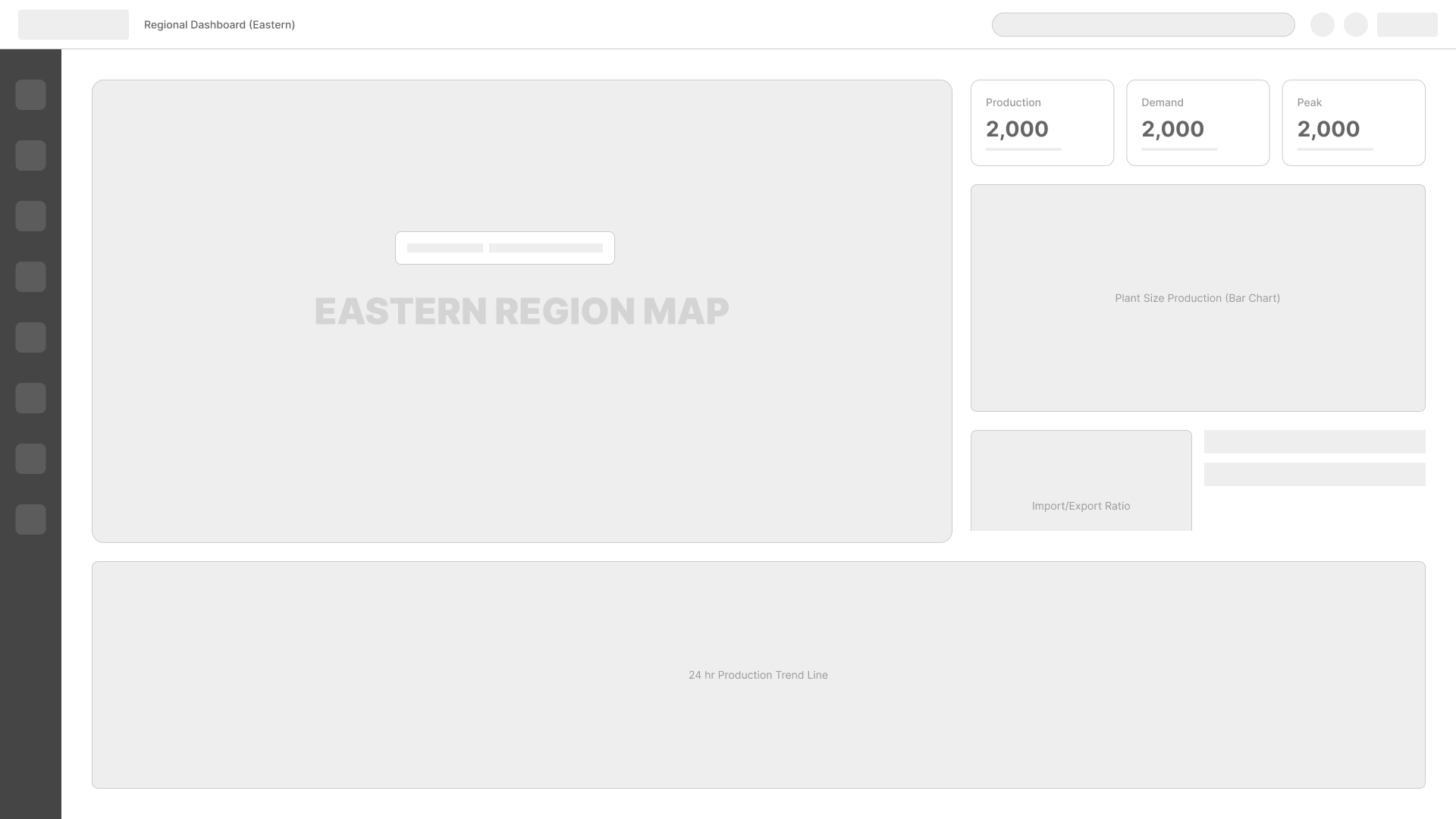 Regional map wireframe
